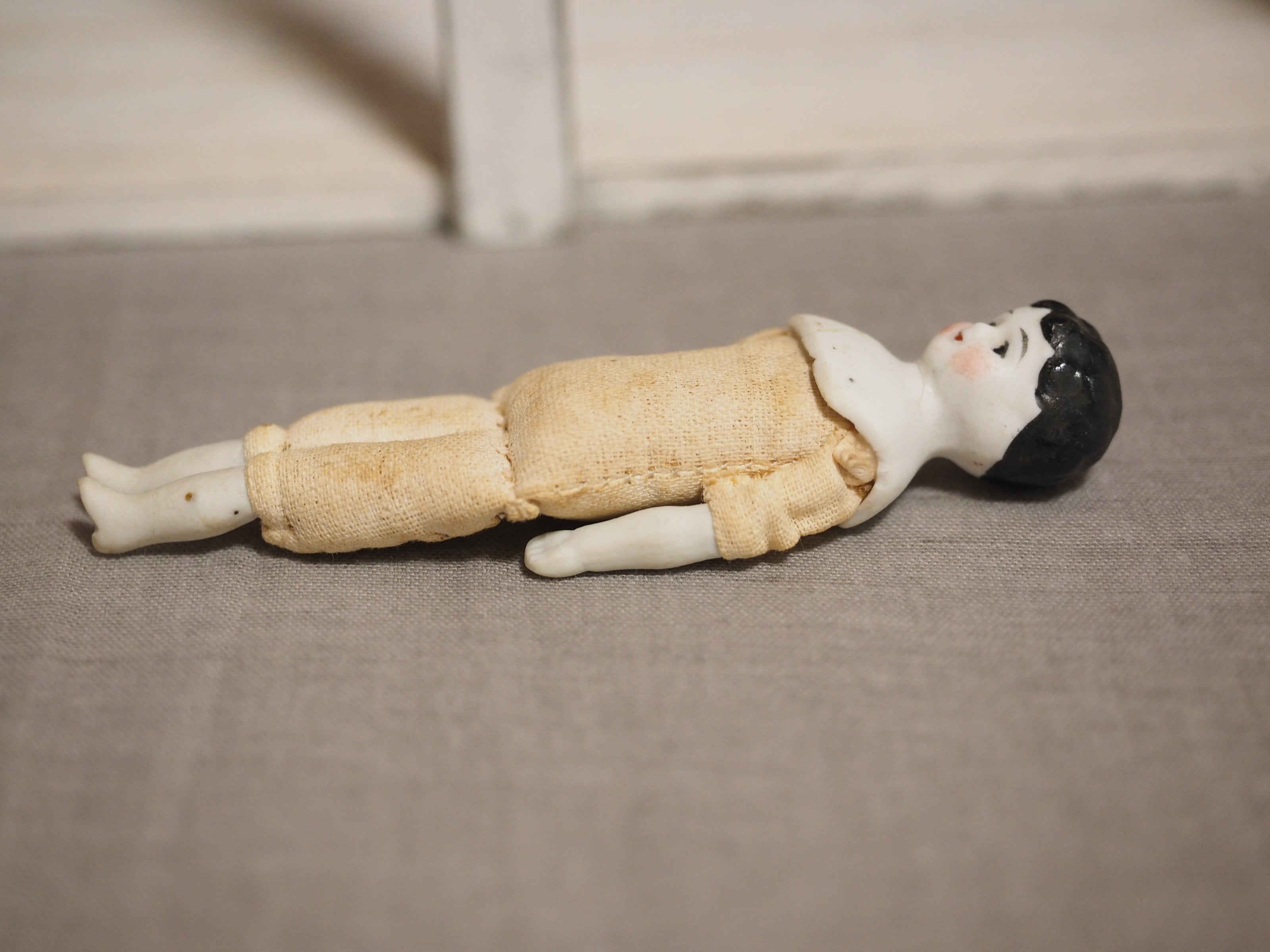 小さなチャイナヘッドドール ドイツ（割れ補修あり） | doll antiquus