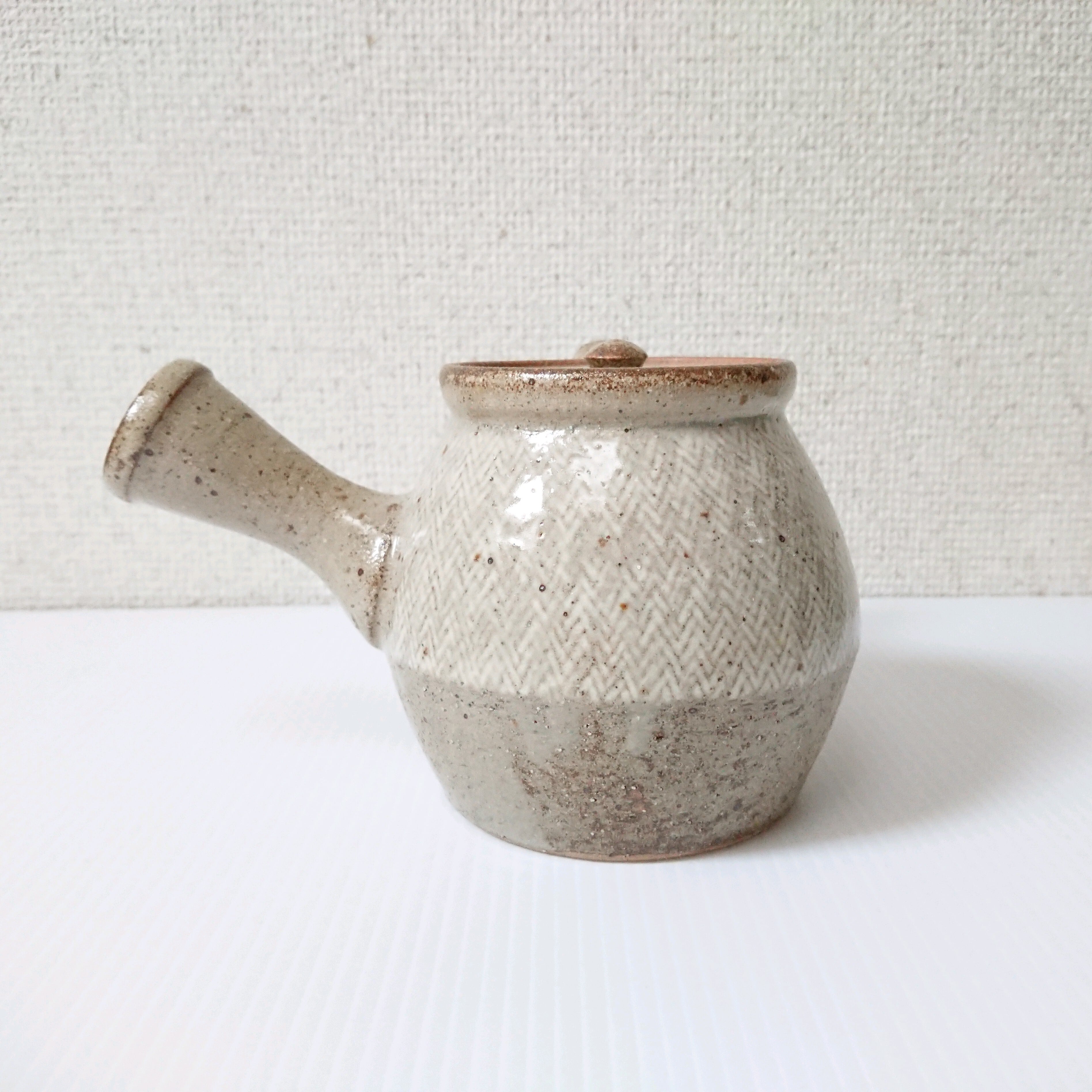 人間国宝 島岡達三 地釉縄文象嵌急須 益子名工 民藝 | coshiki