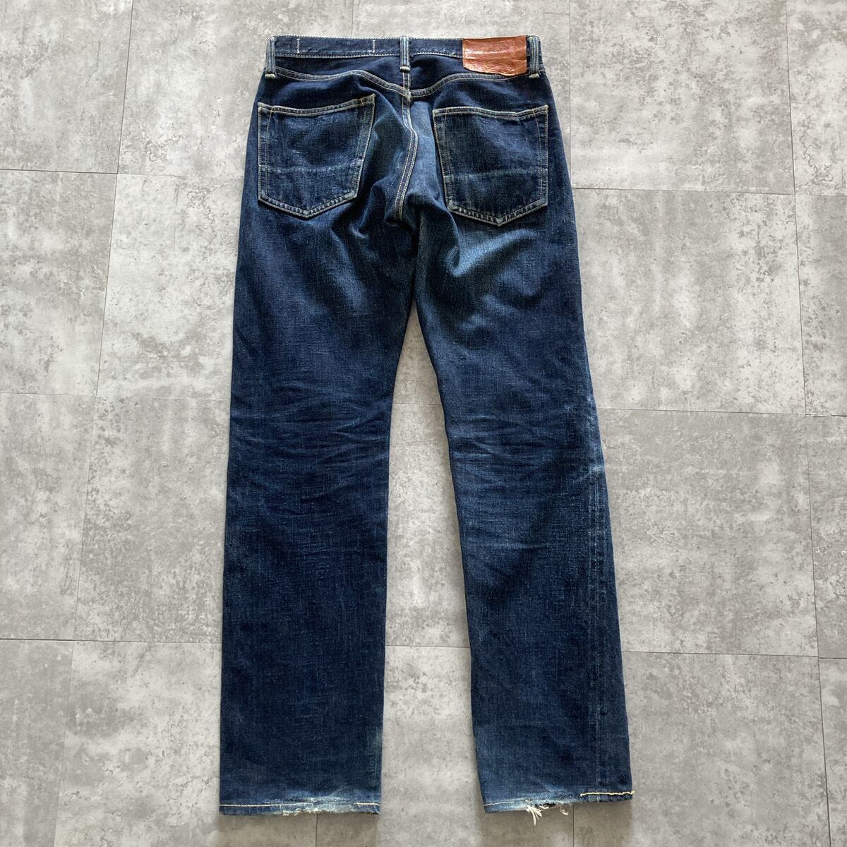 KAPITAL キャピタル ボタンフライ レザーパッチ デニムパンツ ジーンズ