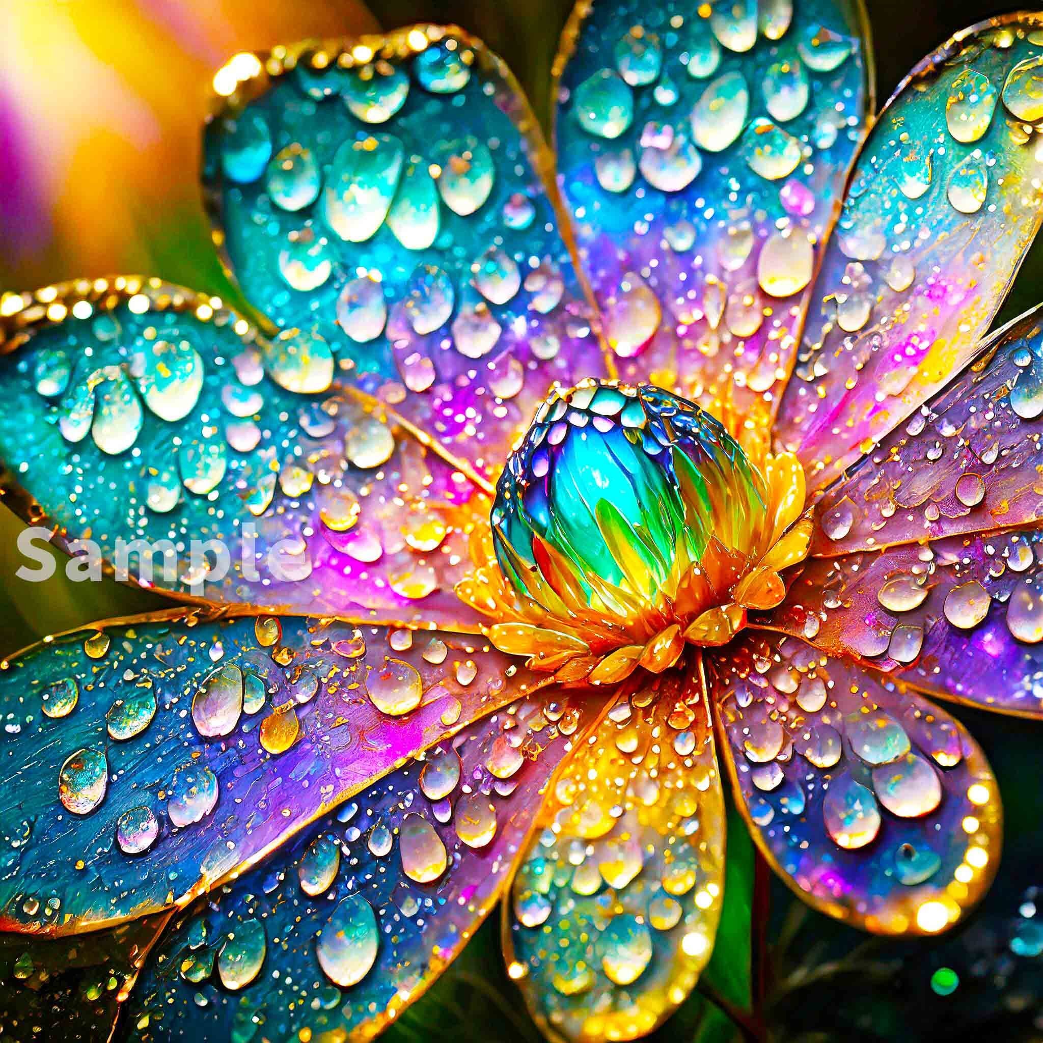 ダイヤモンドアート 30×30 宝石花E (通常/フルAB/フルクリスタル/フル