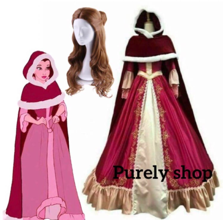 ディズニー 美女と野獣 ベル 愛の芽生え レッドドレス Dハロ コスプレ