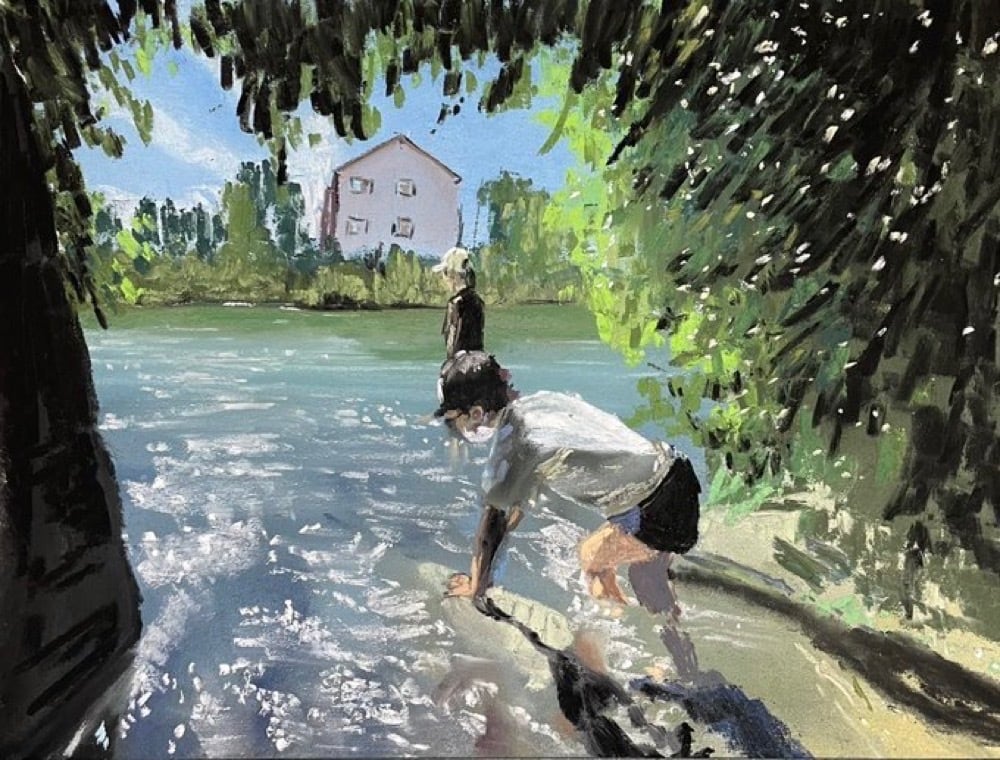 坂口恭平さん パステル画①【サインつき】 | Janiスリランカキッチン