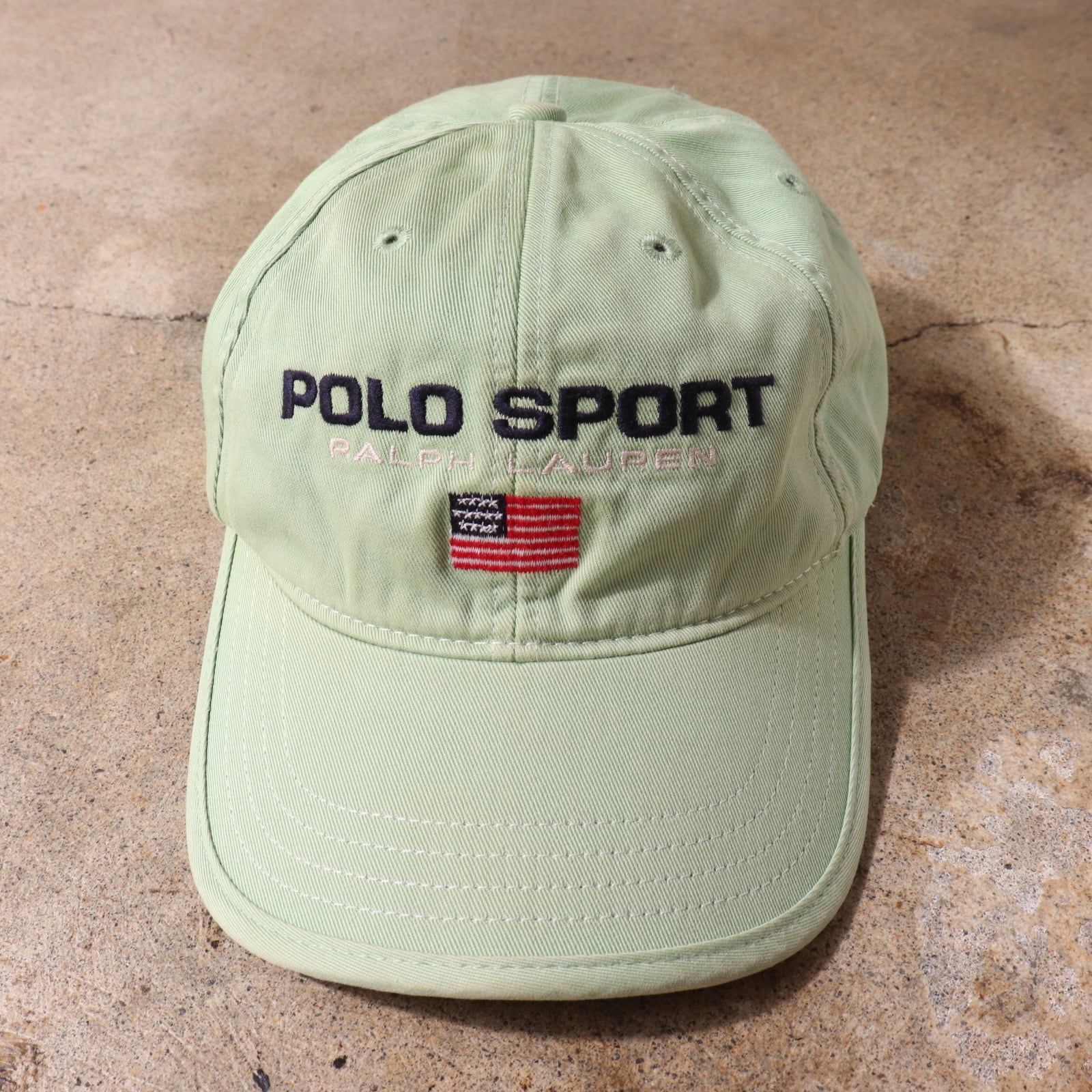 ミントグリーン Polo Sport 90s 刺繍キャップ ポロスポーツ 緑 | エン