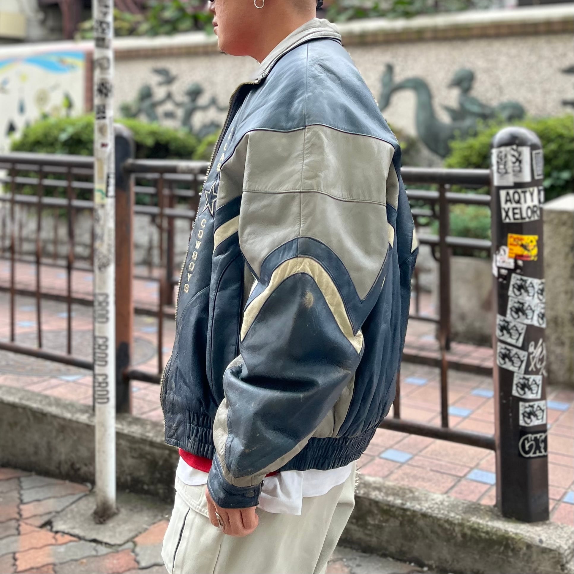size:L【 DALLAS COWBOYS 】ダラス・カウボーイズ レザージャケット