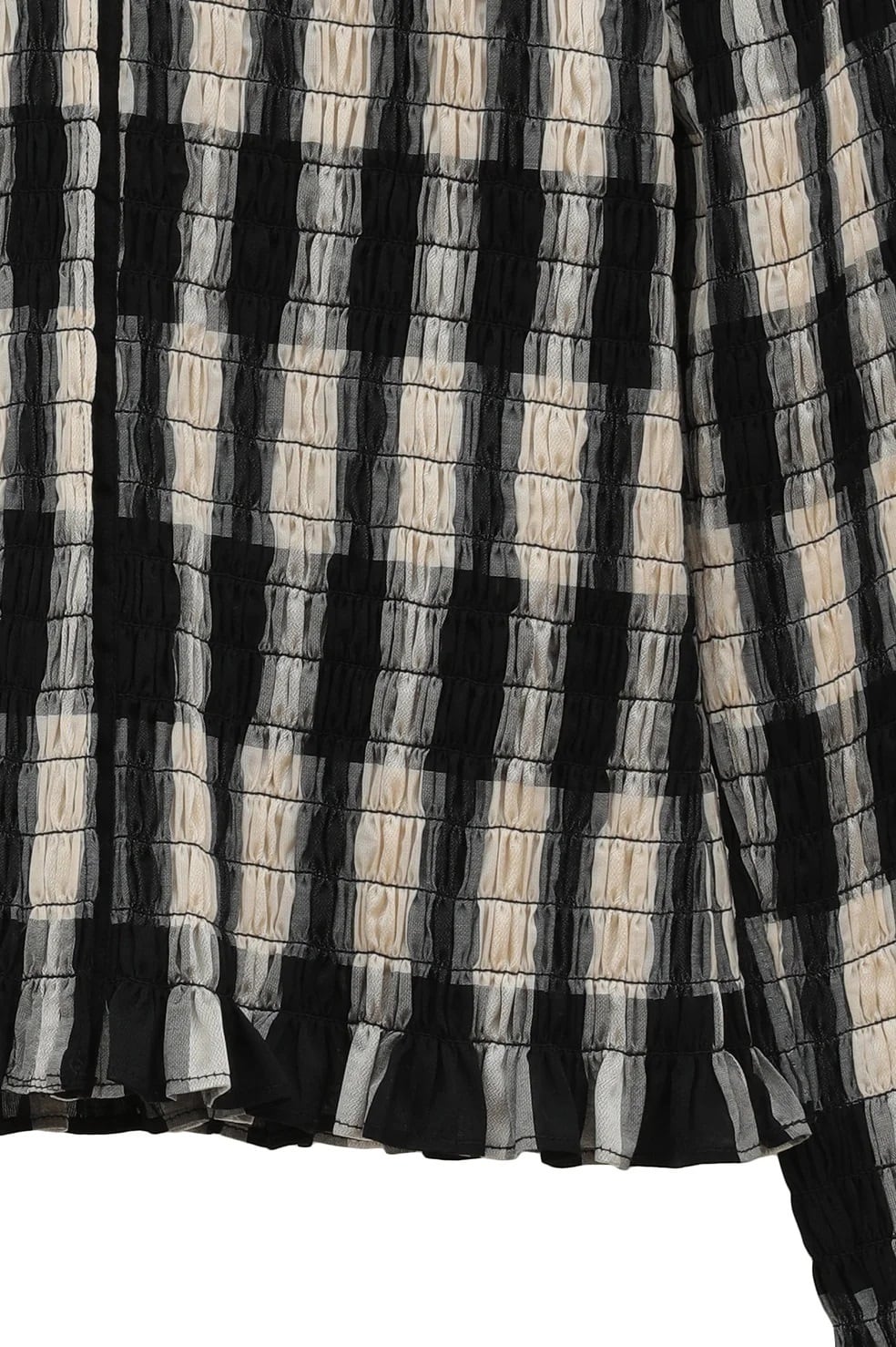 CLANE(クラネ) SHIRRING DESIGN BLOUSE MIX | サウスオレンジ｜メンズ