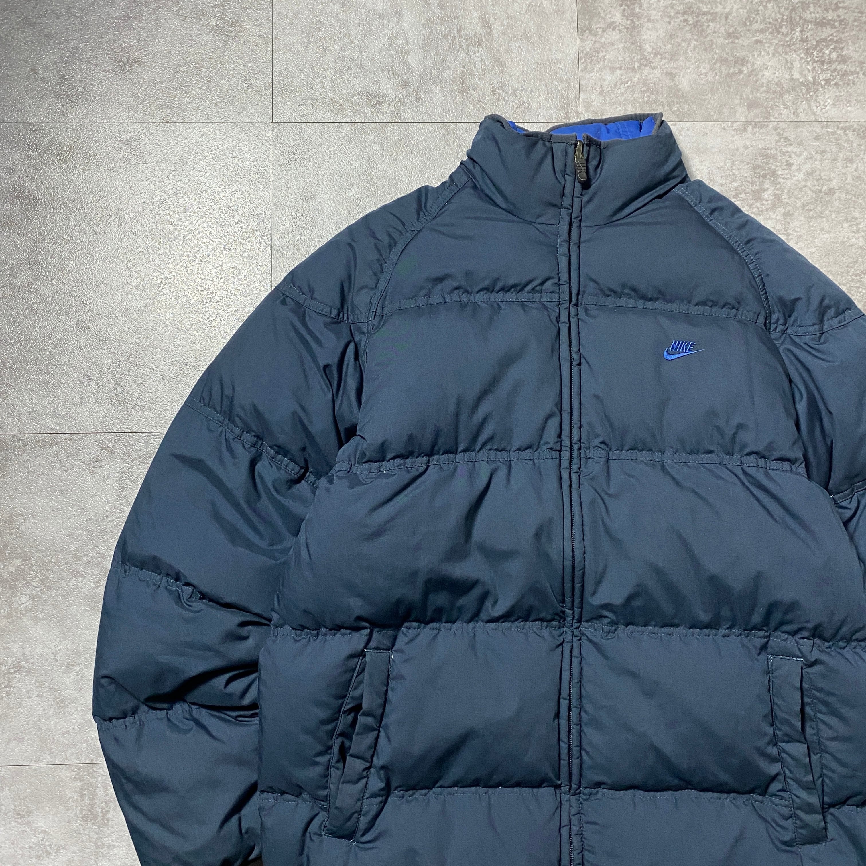 00's NIKE ナイキ スウォッシュ 刺繍ワンポイント リバーシブル ダウン