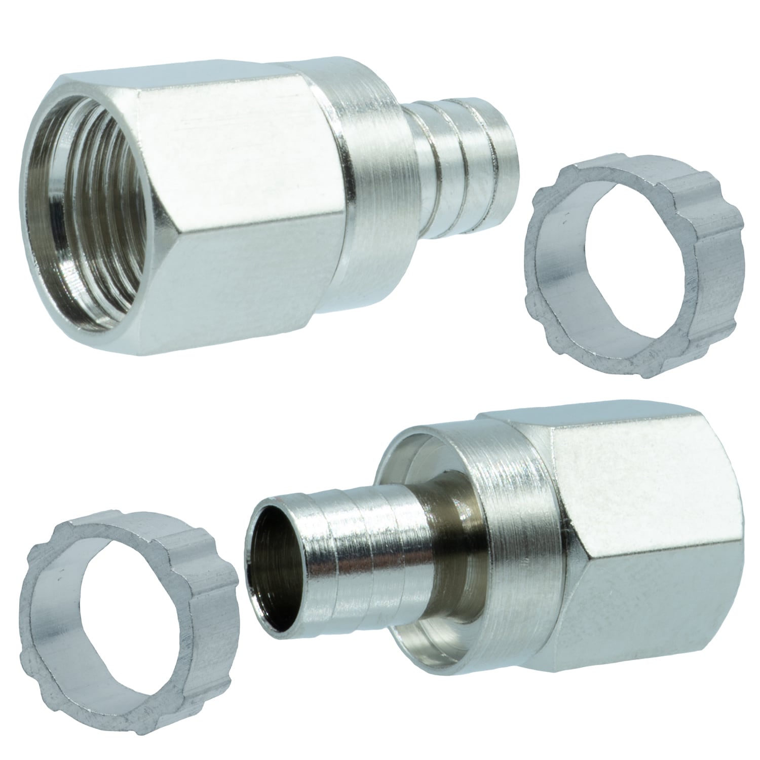 エスエスエーサービス 5C用同軸ケーブル用 F形コネクタ 100個入 4K8K