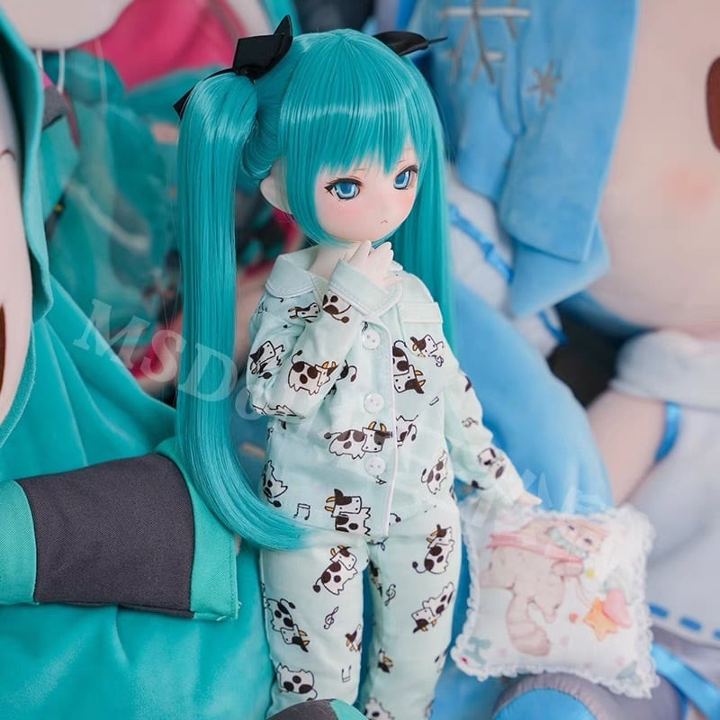 セットウィッグ BJD 1/3 1/4 MSD MDD KUMAKO かつら 耐熱 ヘッド