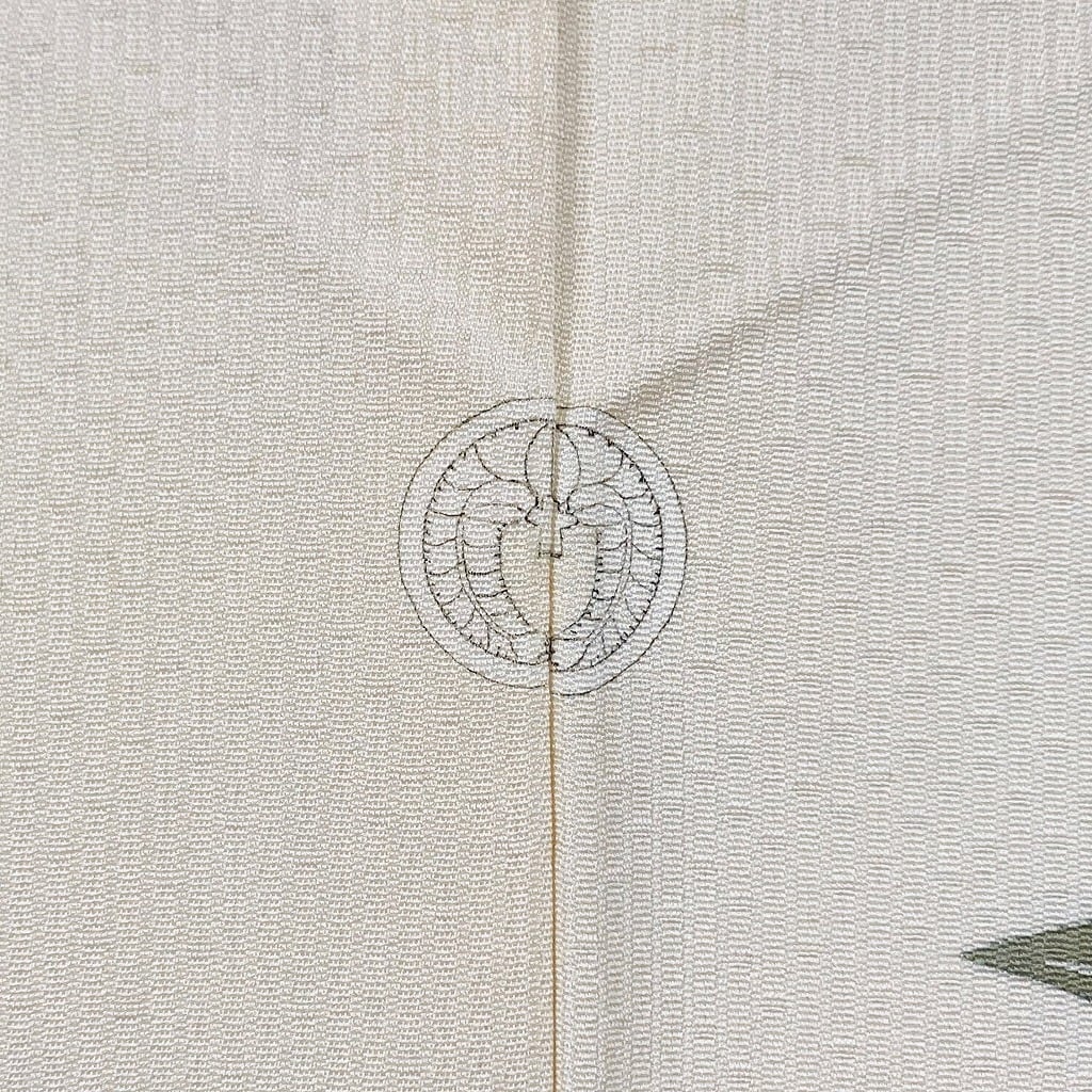 未使用 手描き友禅 南天 訪問着 一つ紋 正絹 白 赤 紫 855 | kimono Re