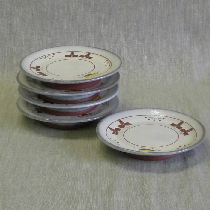 奈良絵銘々皿 | 赤膚焼窯元 大塩昭山