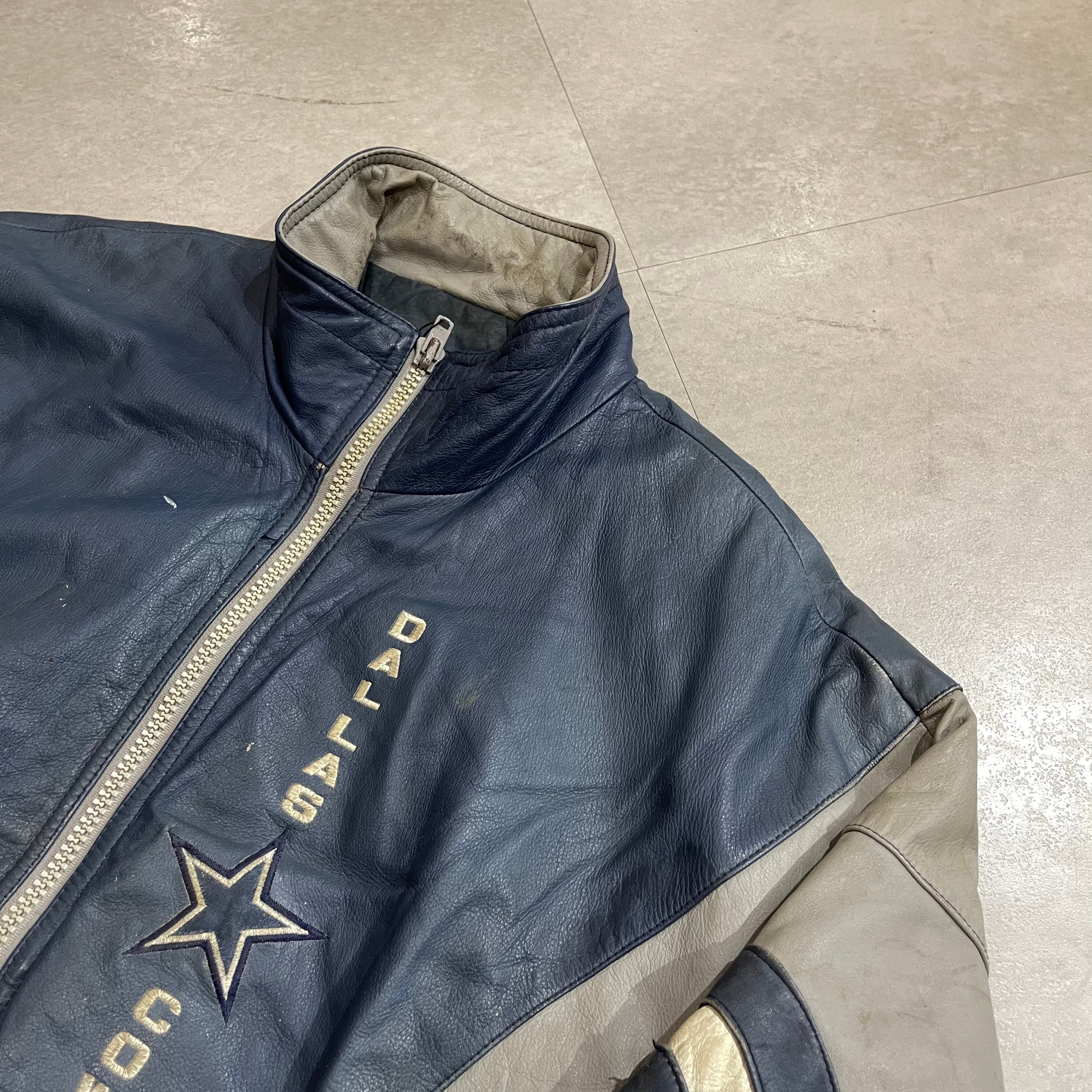 size:L【 DALLAS COWBOYS 】ダラス・カウボーイズ レザージャケット