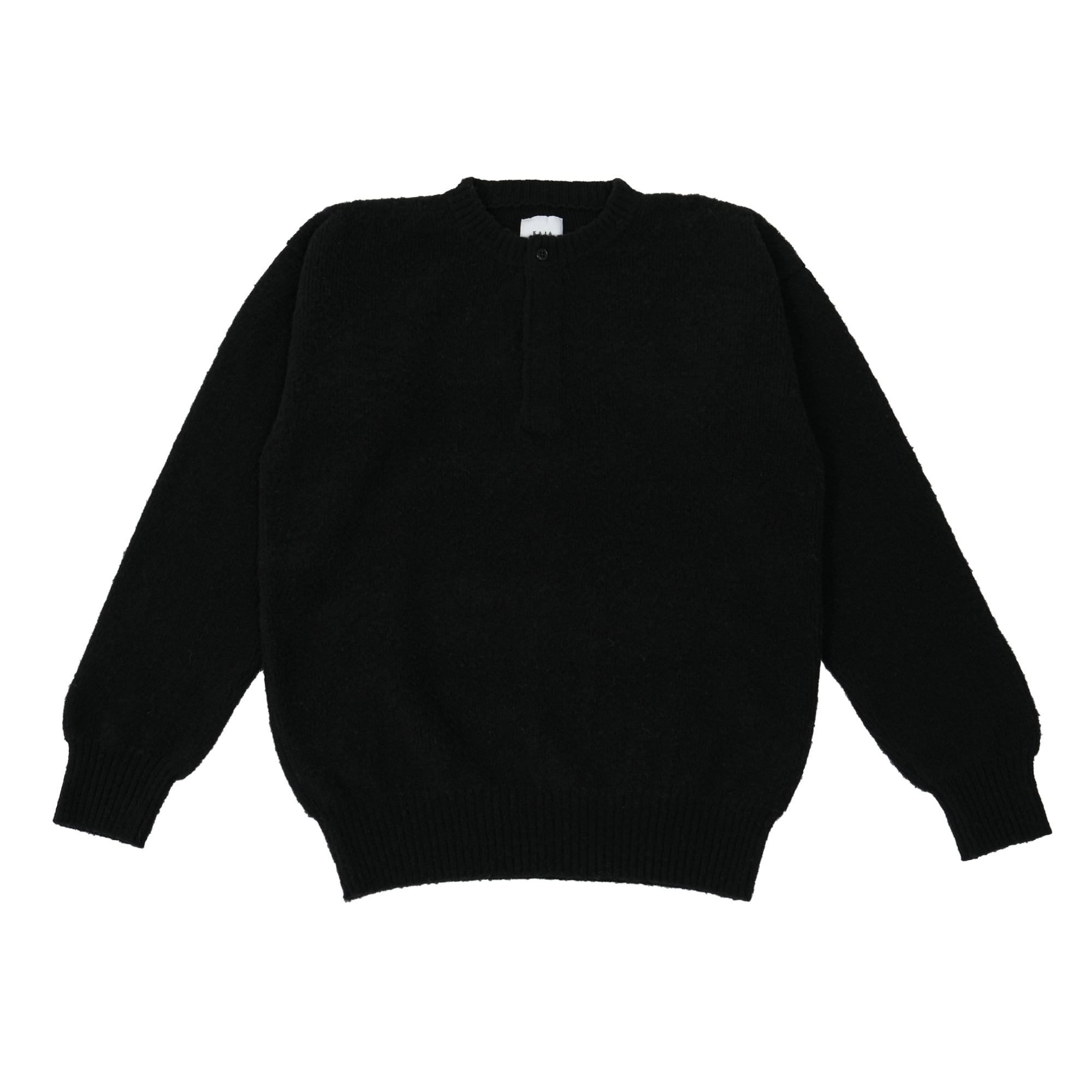 KAJA WOOL AIR YARN HENLEY NECK KNIT | KAJA