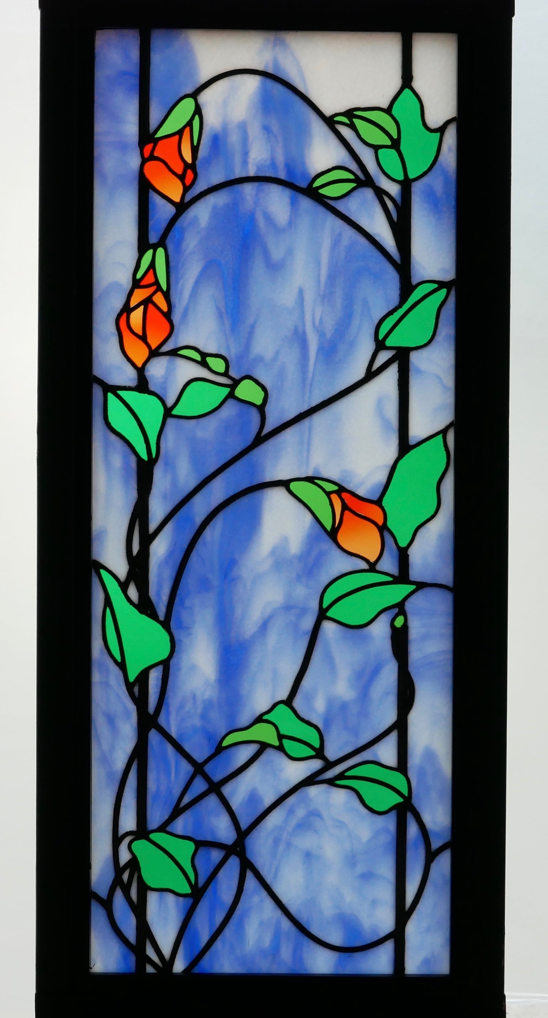 セミオーダー受付】パネル 「蔓の花」 KK | ステンドグラス工房かわも
