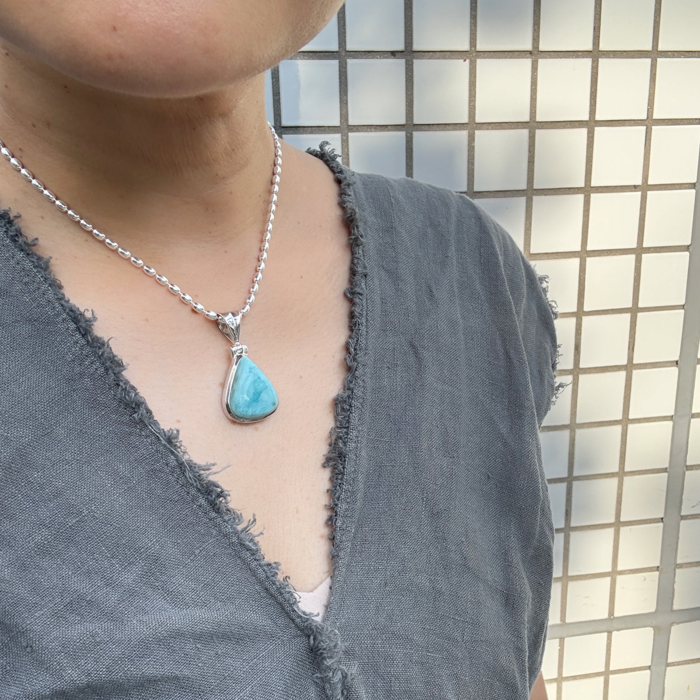 一点物 ラリマー 三角形 ペンダント | 【公式通販】鎌倉のシルバー