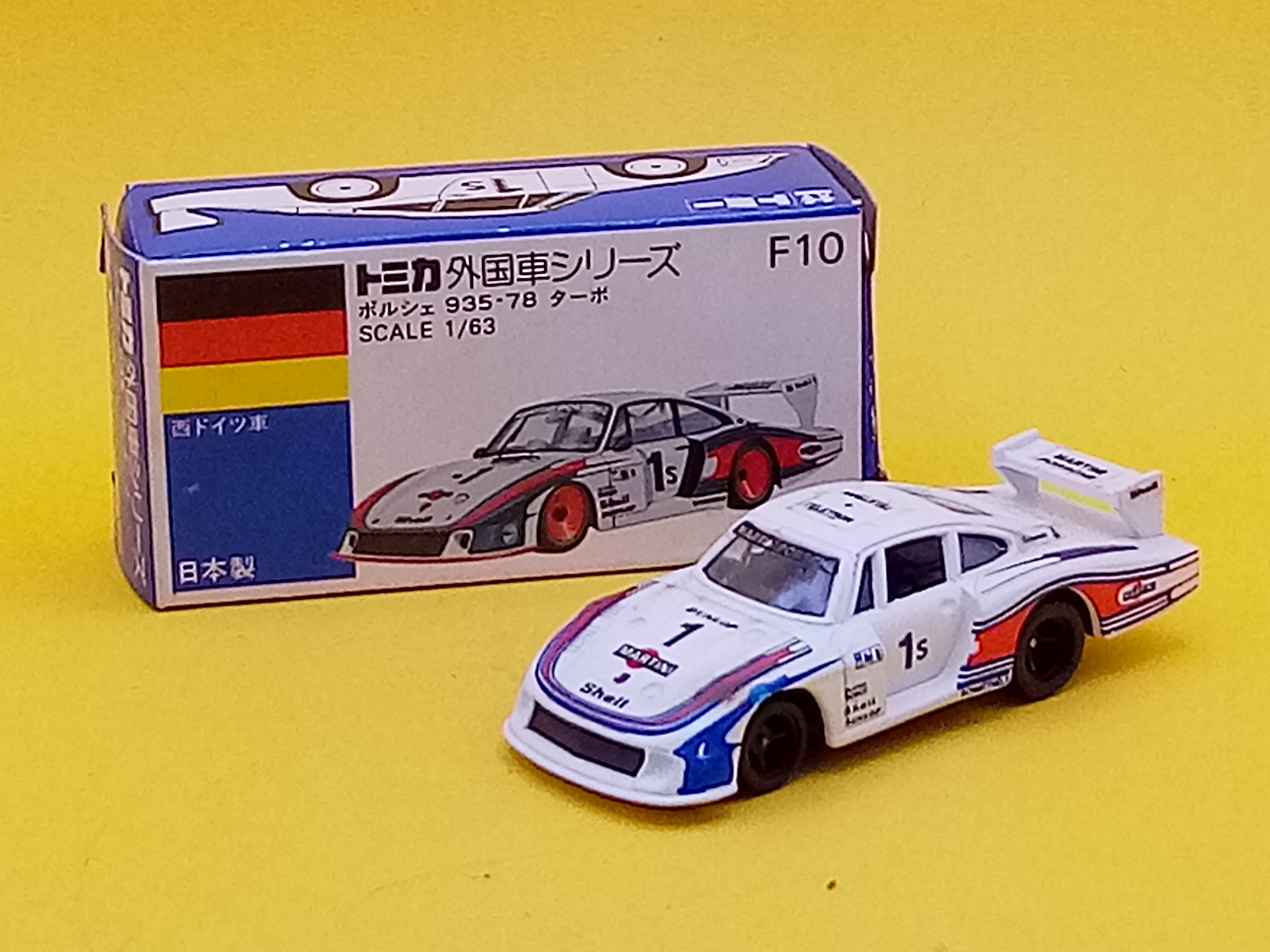 トミカ 外国車シリーズ F10 ポルシェ 935-78 ターボ 日本製/青箱