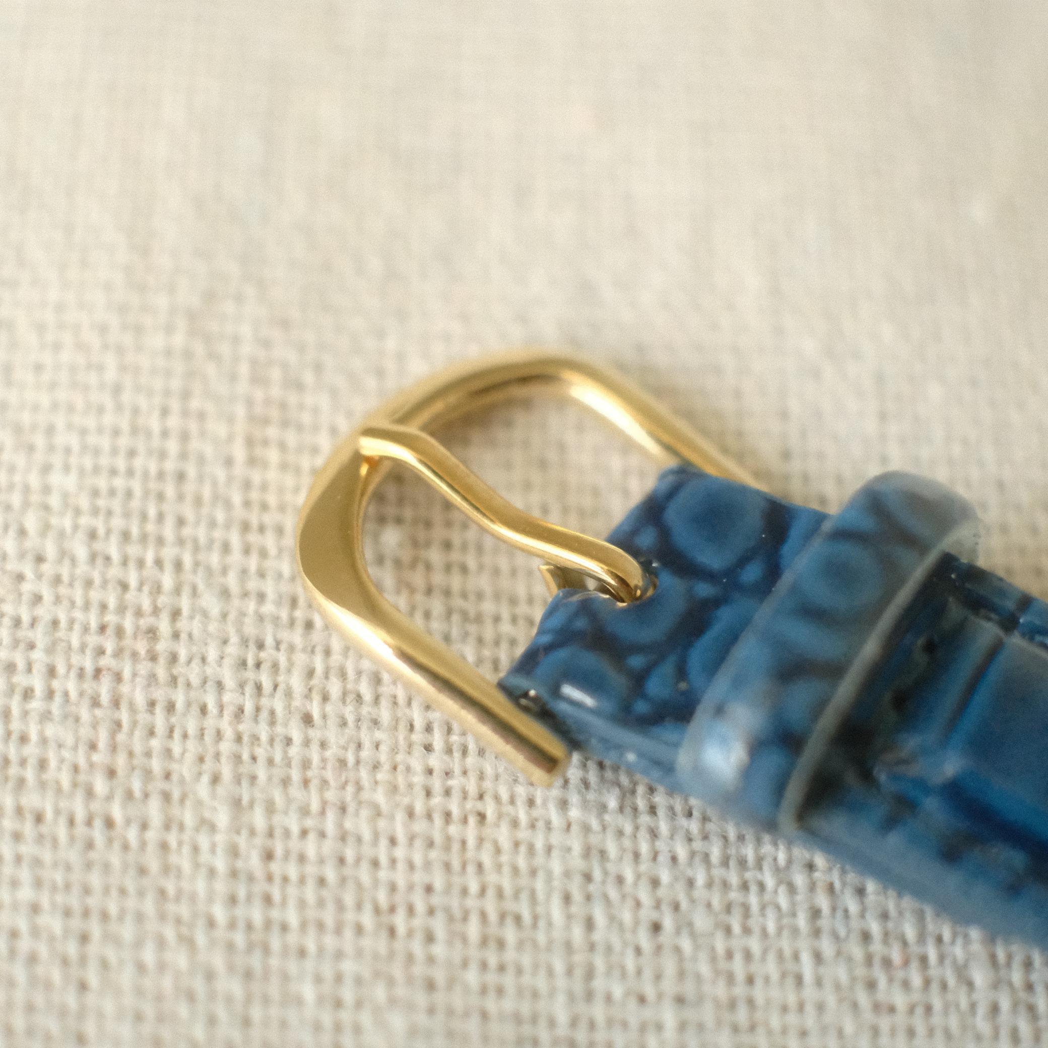 Murano Millefiori Watch With Leather Band - Navy | flemington