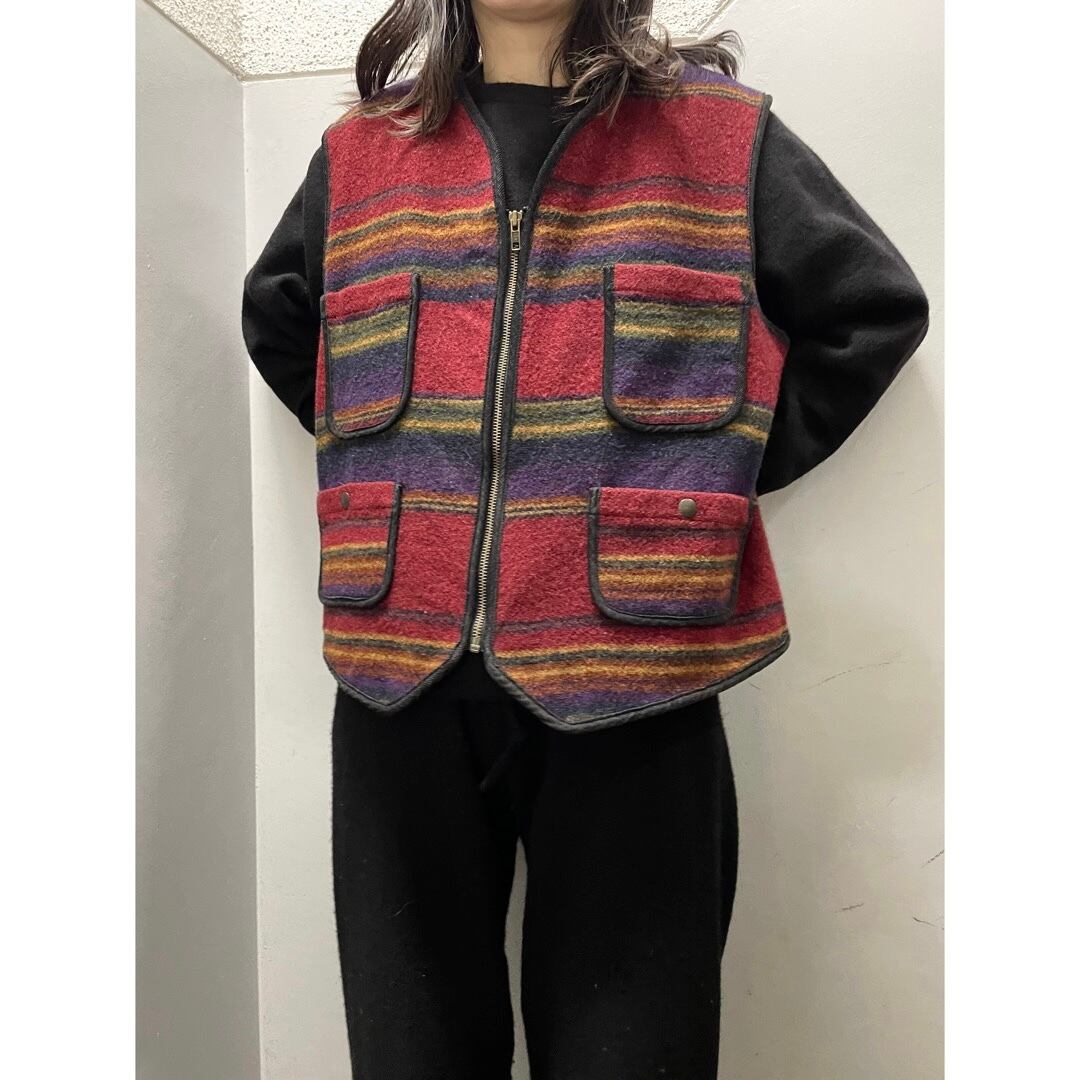 90's Woolrich ネイティブ柄 ウールベスト | 古着屋 Boogie