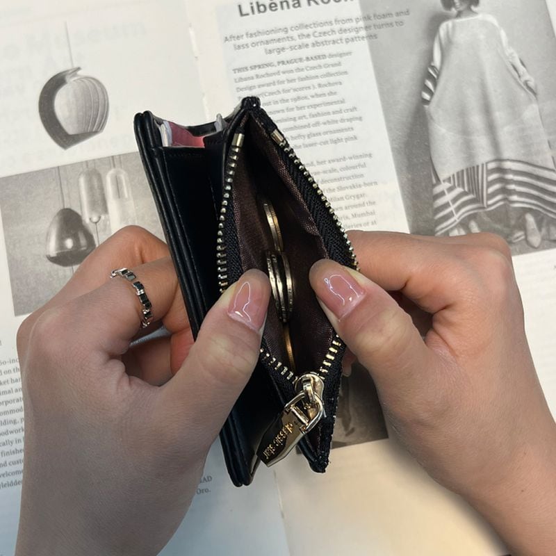 2つ折りツイードミニウォレット L0676 | Little fleur リトルフルール