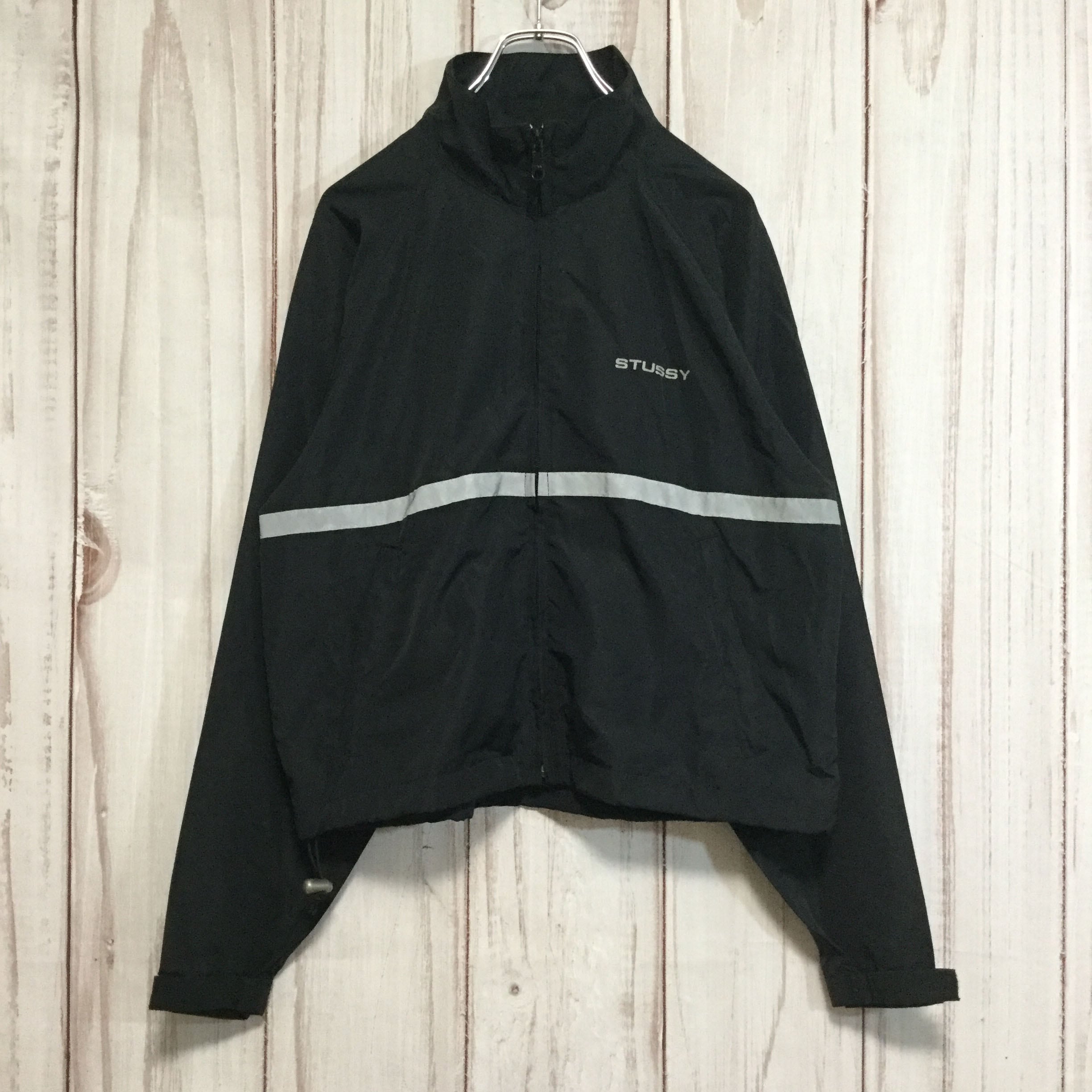 オールドステューシー ナイロンジャケット】 90s ロゴプリント