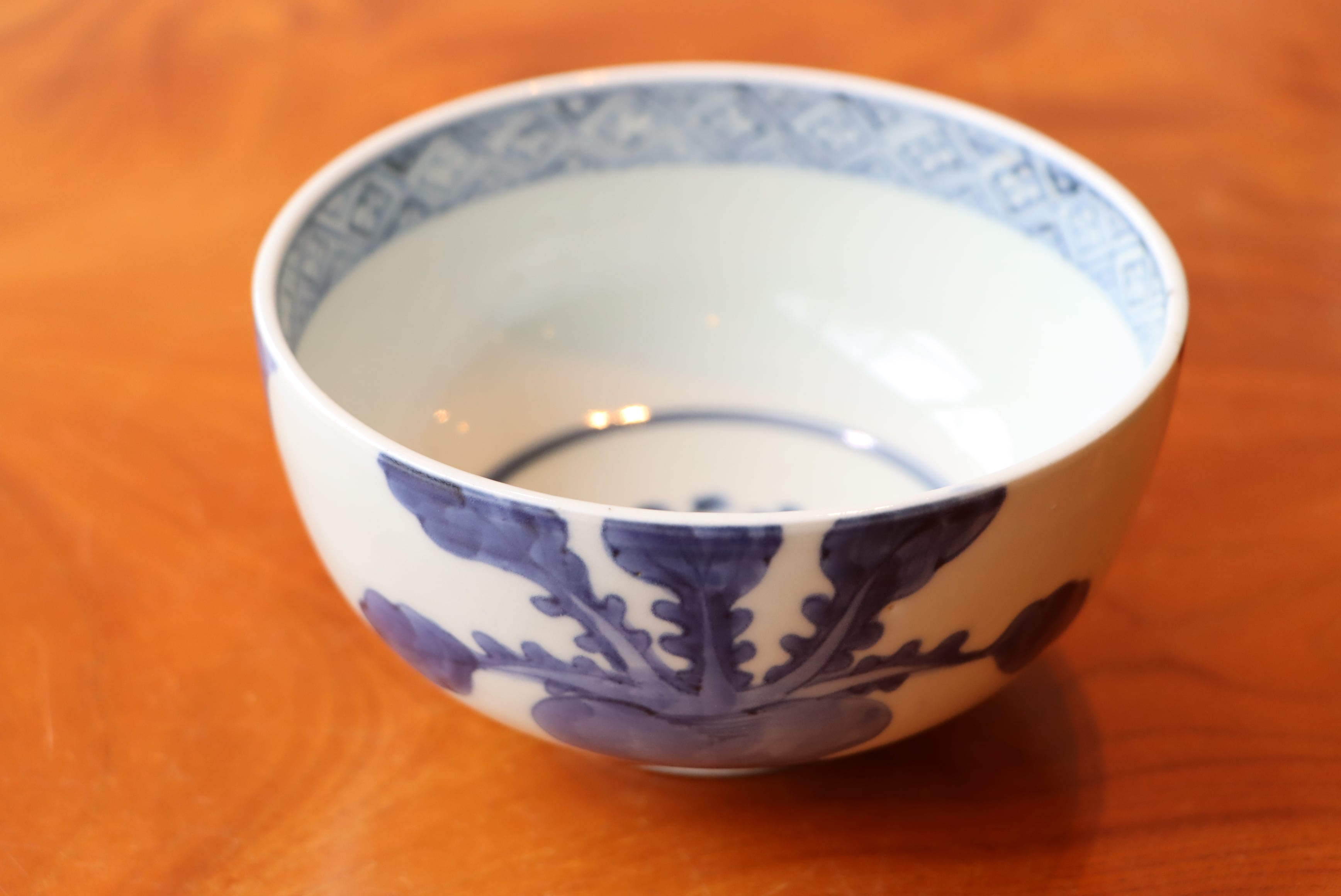 蓋茶碗 古伊万里 染付 蕪蝶文 | (有)新原美術