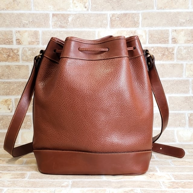 オールドコーチ ☆ USA製 レザー 巾着 ショルダーバッグ ブラウン