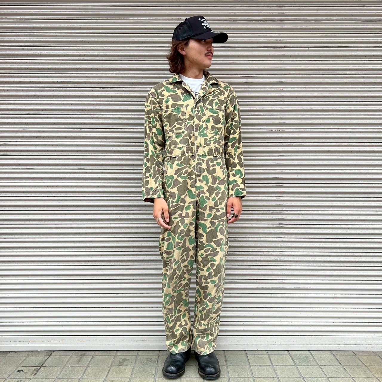 80s WEATHERITE ダックハンターカモ ダックハント ツナギ ハンティング