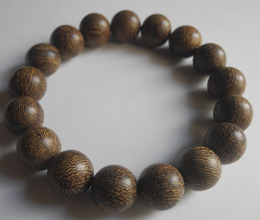 ベトナム産 香木 ブレスレット 数珠 水沈 沈香 良品！ 良い香り＆木目