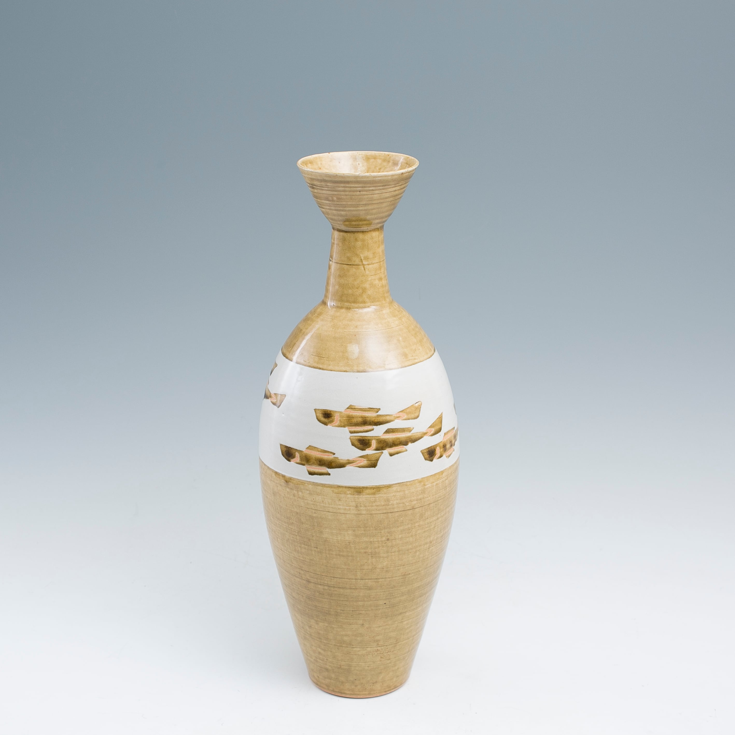 魚紋花瓶 花器 フラワーベース 天坊武彦 牧勇吉 初期の作品 日本工芸会