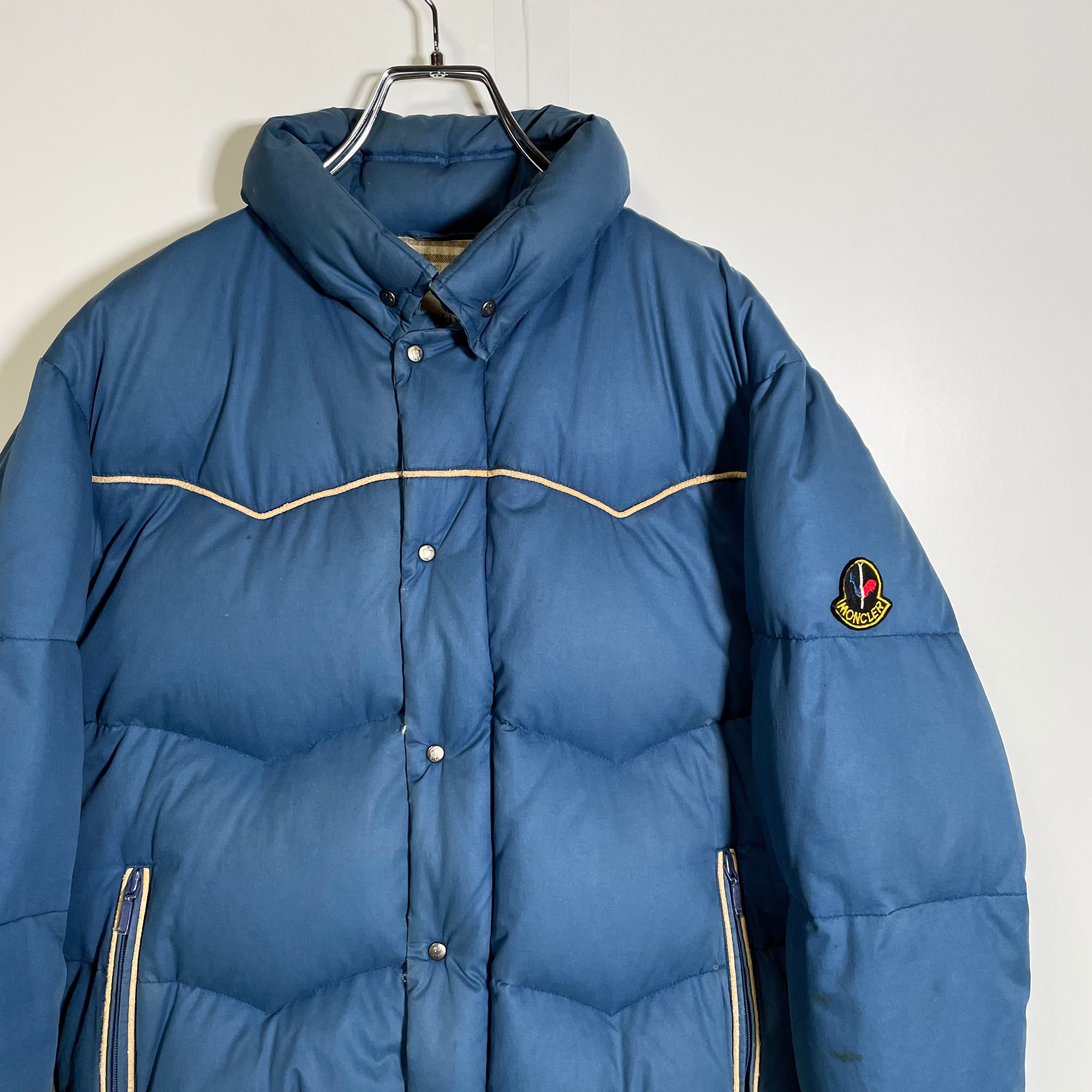 80s OLD MONCLER モンクレール アシックス期 ダウンジャケット ブルー