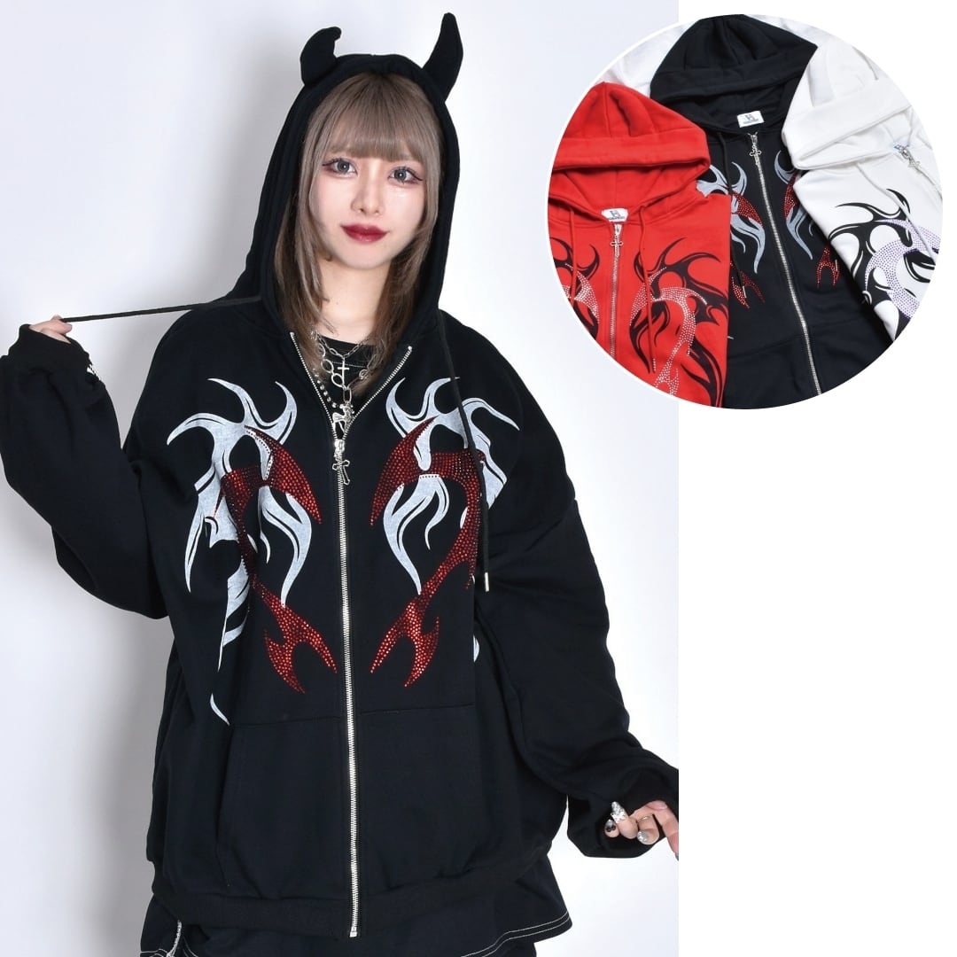 ツノ トライバルZIPパーカー | VOLCAN&APHRODITE