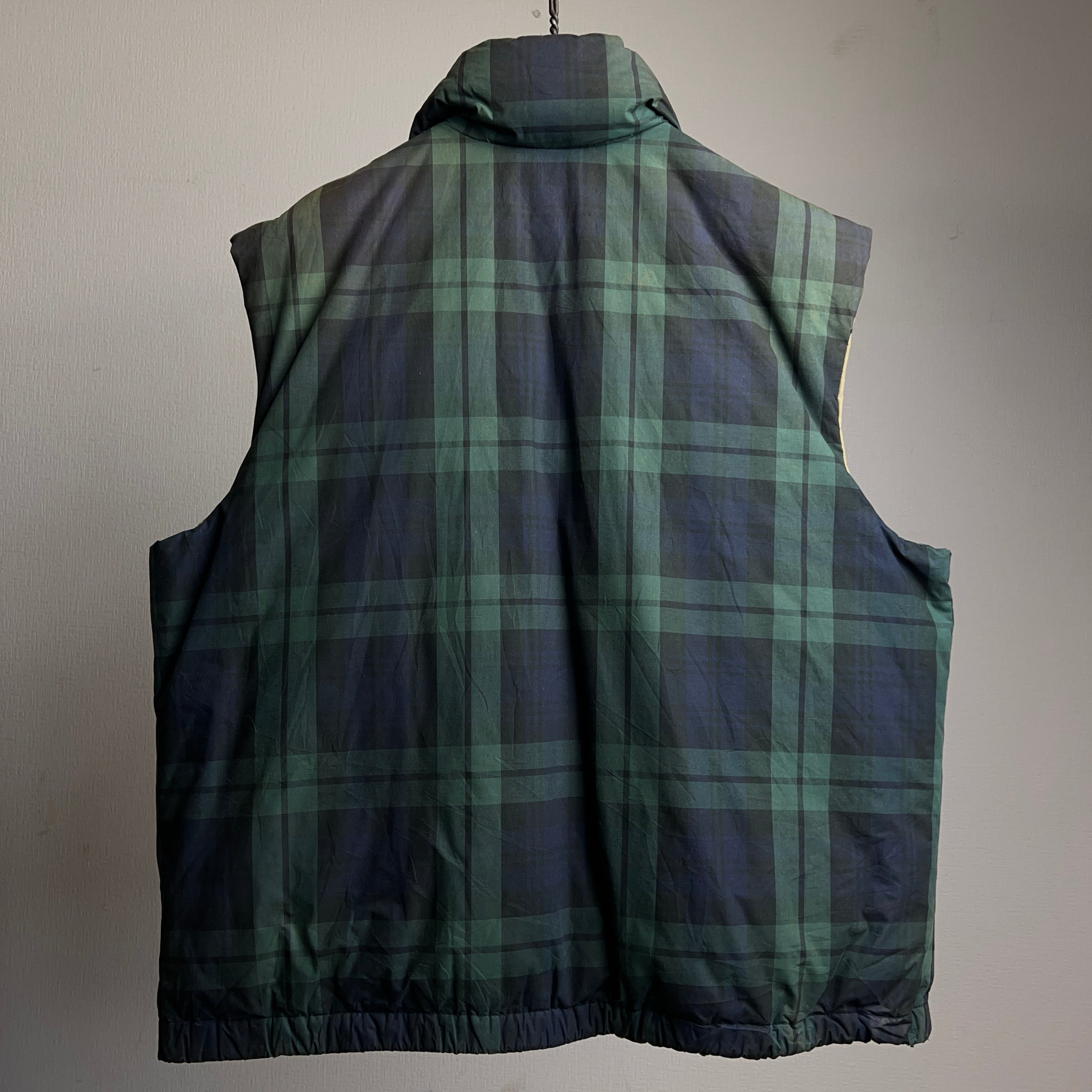 90's Polo by Ralph Lauren Black Watch Plaid Down Vest SIZE XL 90
