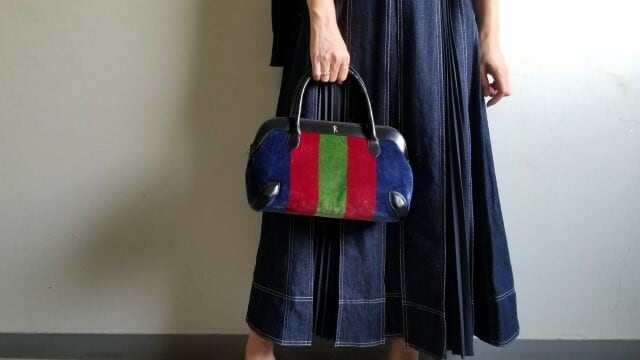 オールドロベルタ ☆ ヴィンテージ ハンドバッグ 自立OK イタリア製