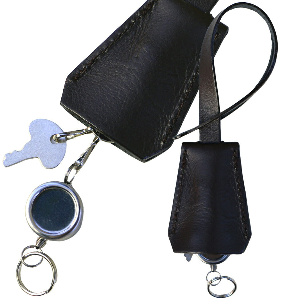 Genuine leather intrecciato key strap, key holder, made in Japan