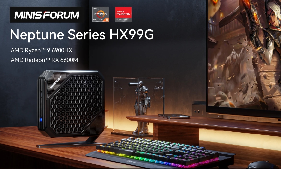 Minisforum Neptune HX99G: Gaming-ready mini PC with Ryzen 9 6900HX