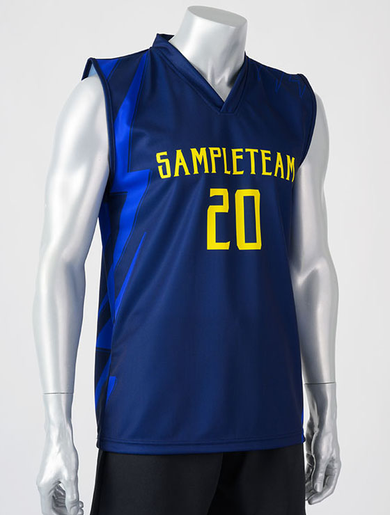 昇華セミオーダーバスケットボールタンクトップC06 紺色・青