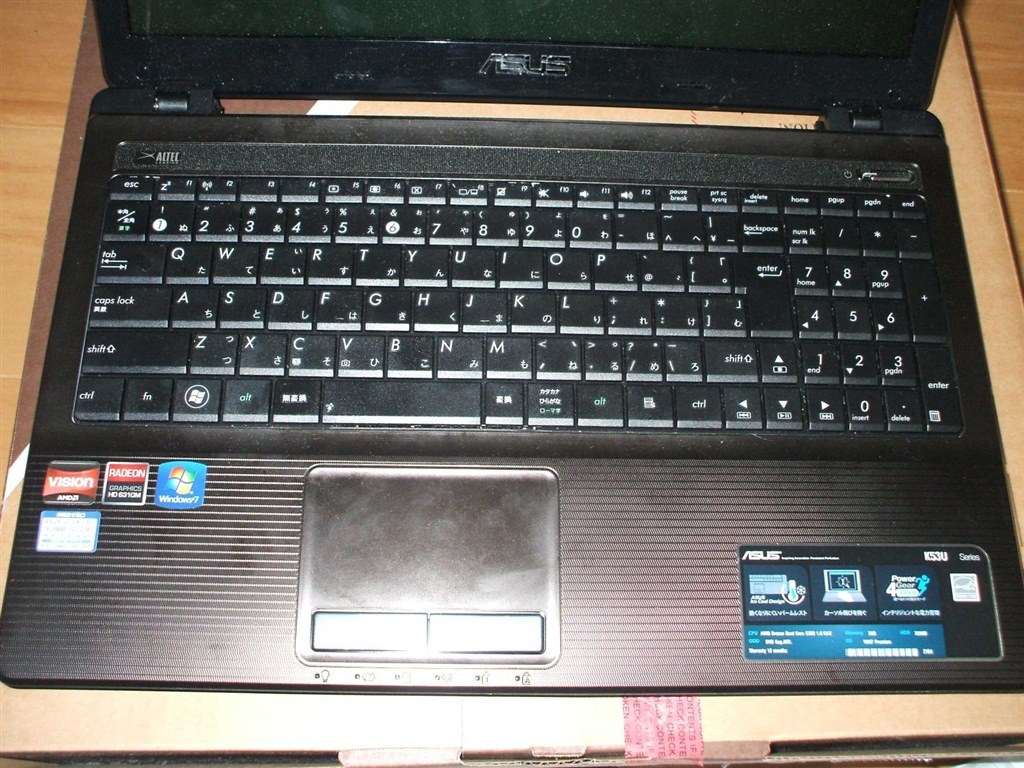 K53U（オフィスなしモデル）のレビュー』 ASUS K53U K53U-SXE350S の