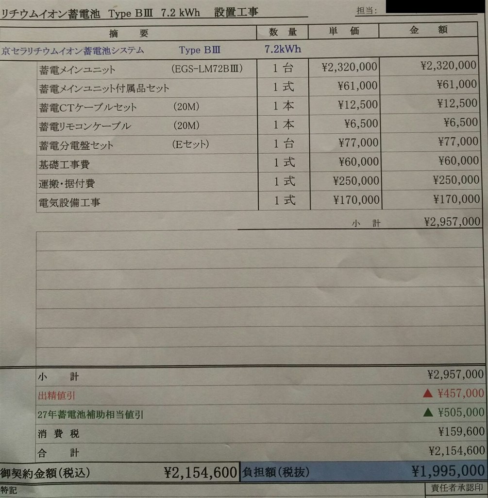 京セラ蓄電器の見積もりについて』 クチコミ掲示板 - 価格.com