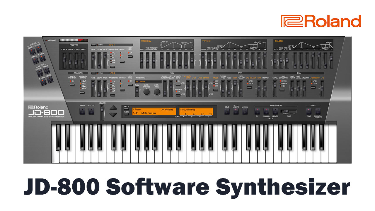 Roland JD-800 Software Synthesizer - beatcloud - DTM,DAW,プラグ