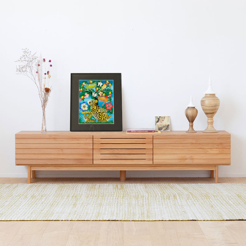 アフリカンアート29 / ヒョウの親子 | ボー・デコール オンラインショップ