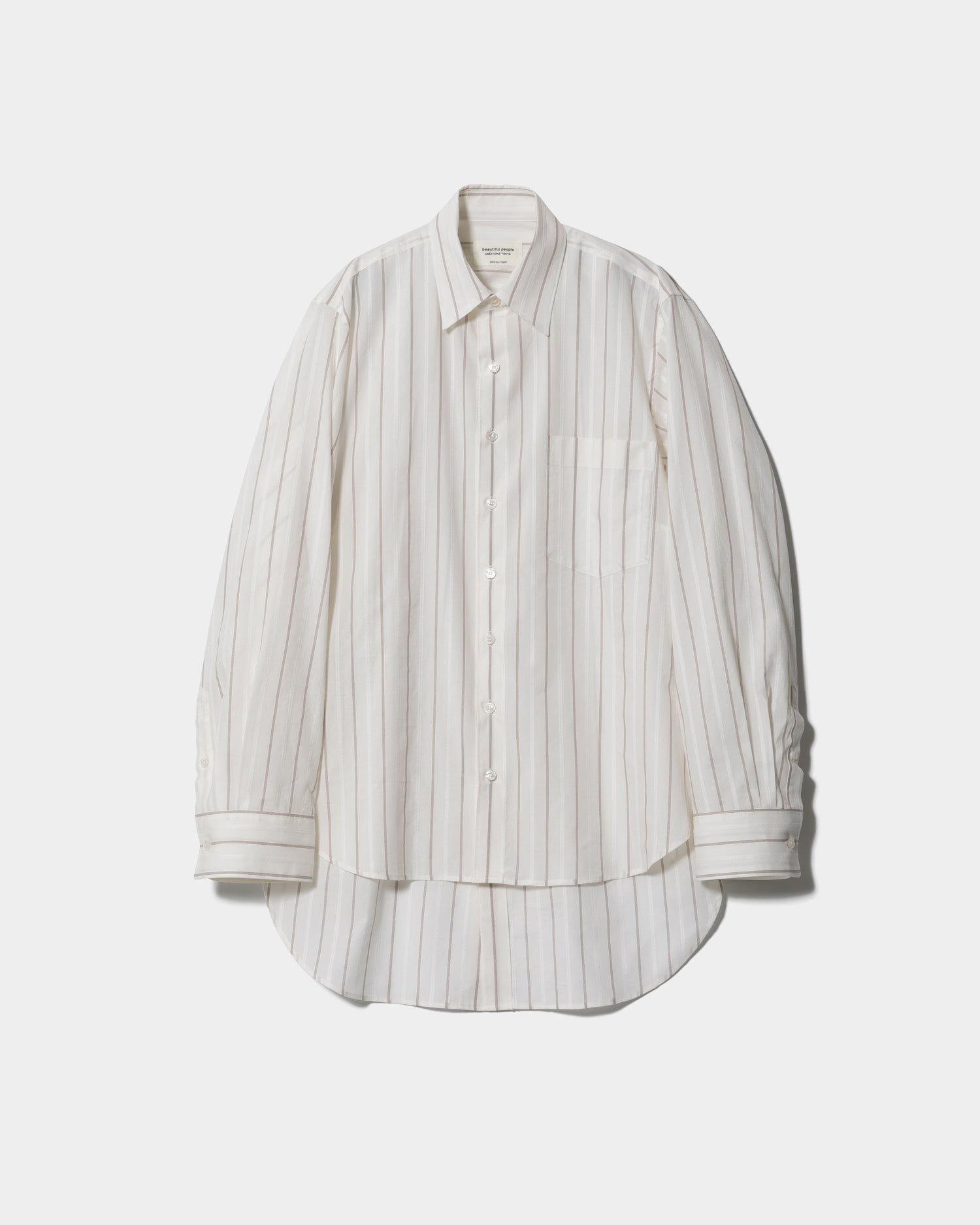 double-front cotton silk JQ stripe shirt – beautiful people online