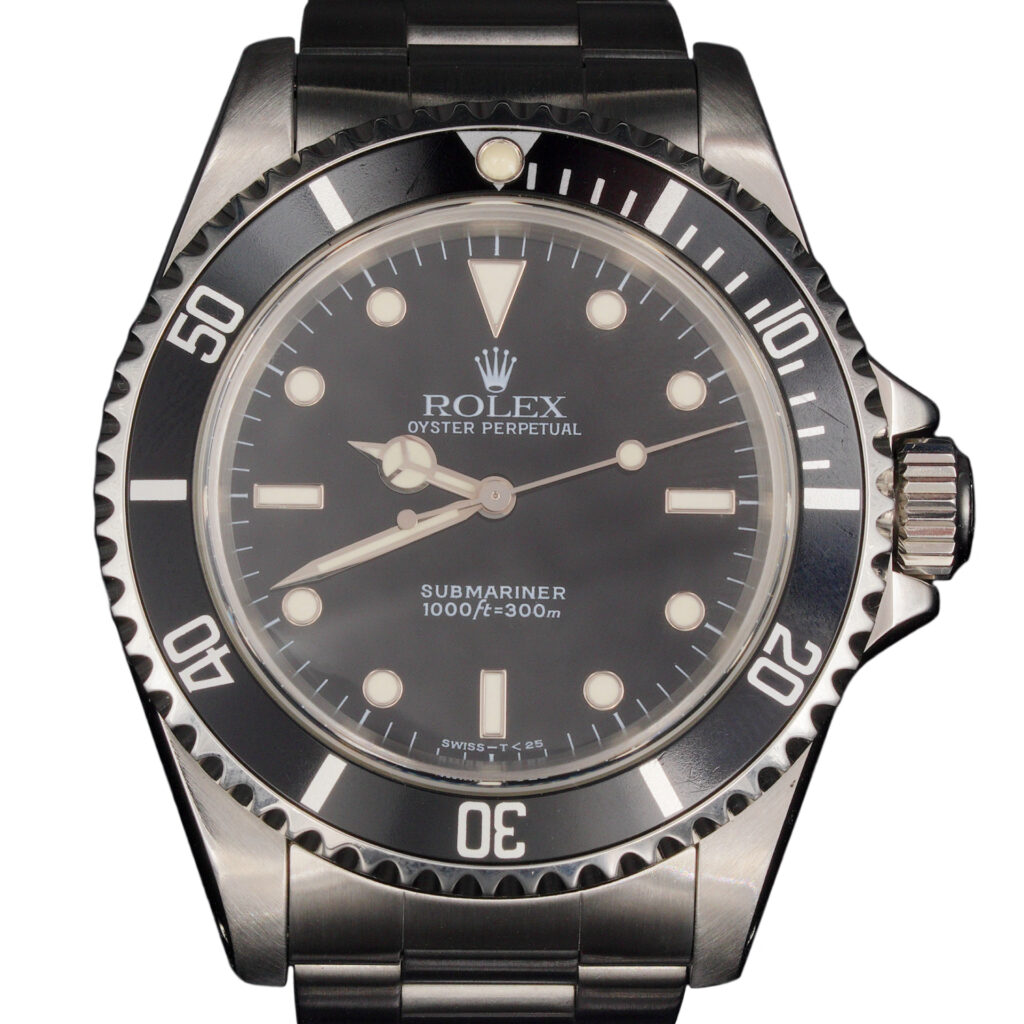 Mens Rolex Stainless Steel Submariner Watch Black Dial 14060 (SKU