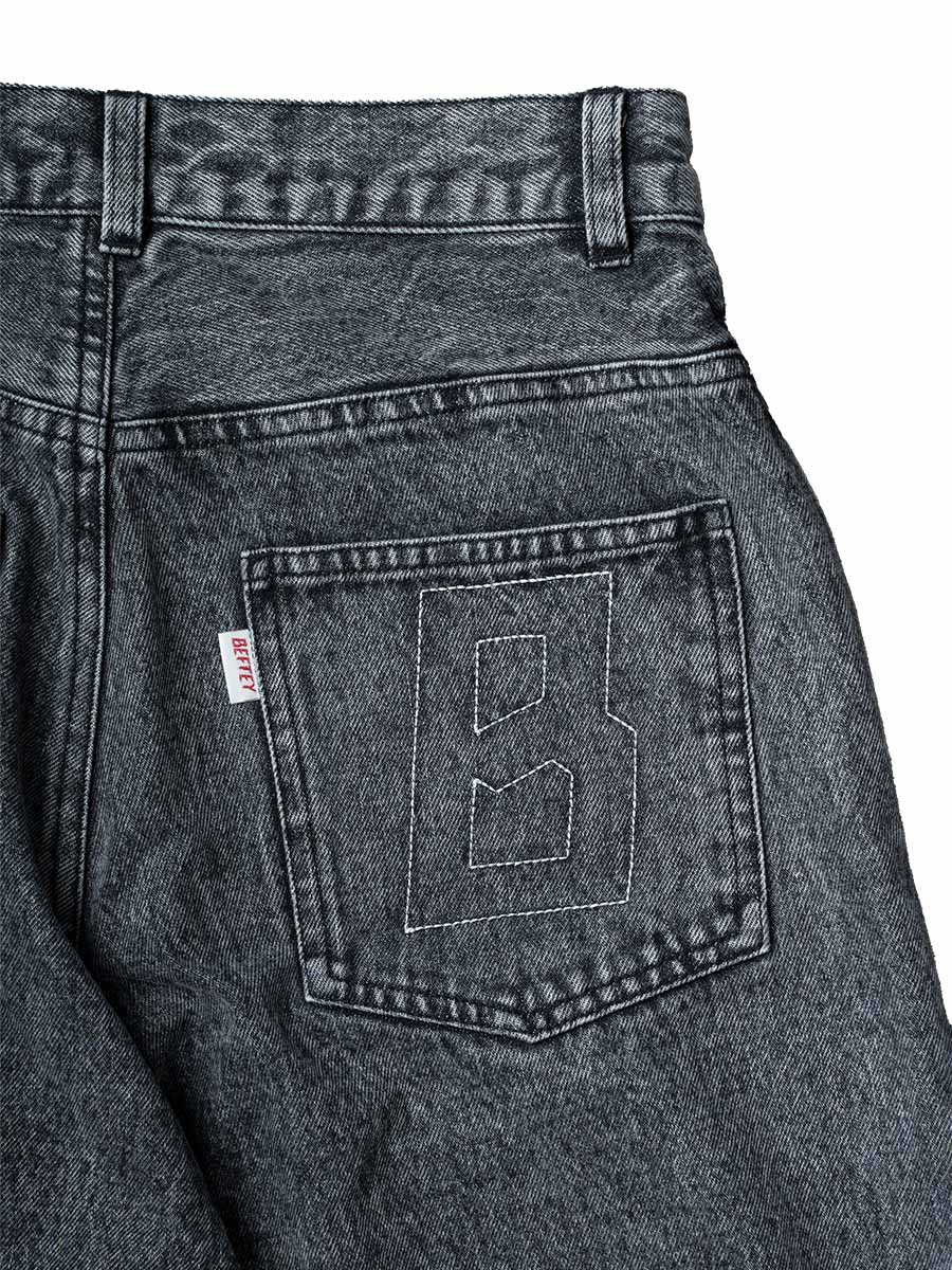 BEFTEY / 全治3週間大怪我デニムパンツ（ブラック）