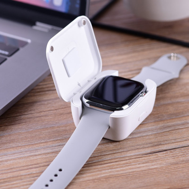持ち運び充電】ポータブルワイヤレス充電ケース【アップルウォッチ