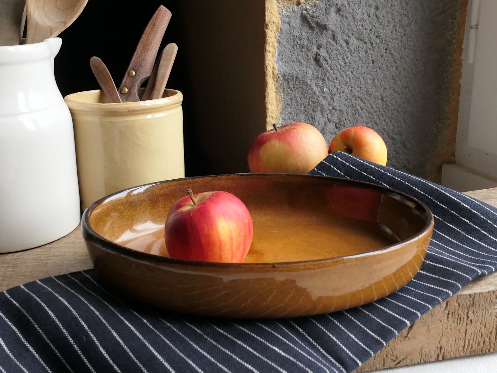 フランス アンティーク オーバル型のグラタン皿 飴色 A - une Belle Chose