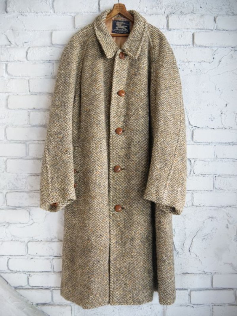 VINTAGE BURBERRY 1940's “OLD LABEL” Hand Woven Irish Tweed