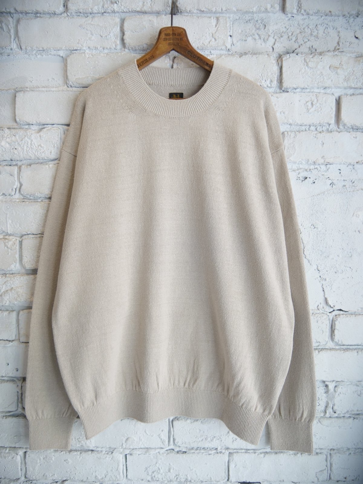 BATONER【MEN'S】SILK CREW NECK KNIT バトナー シルククルーネック