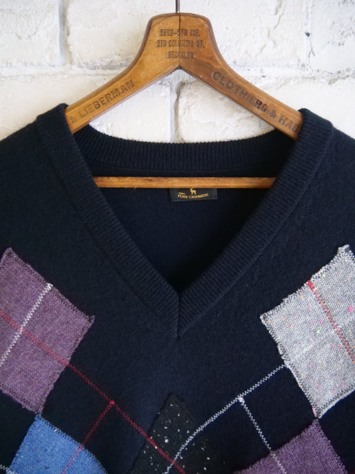 MAATEE&SONS CASHEMEREPATCH ARGAILE SWEATER マーティーアンドサンズ