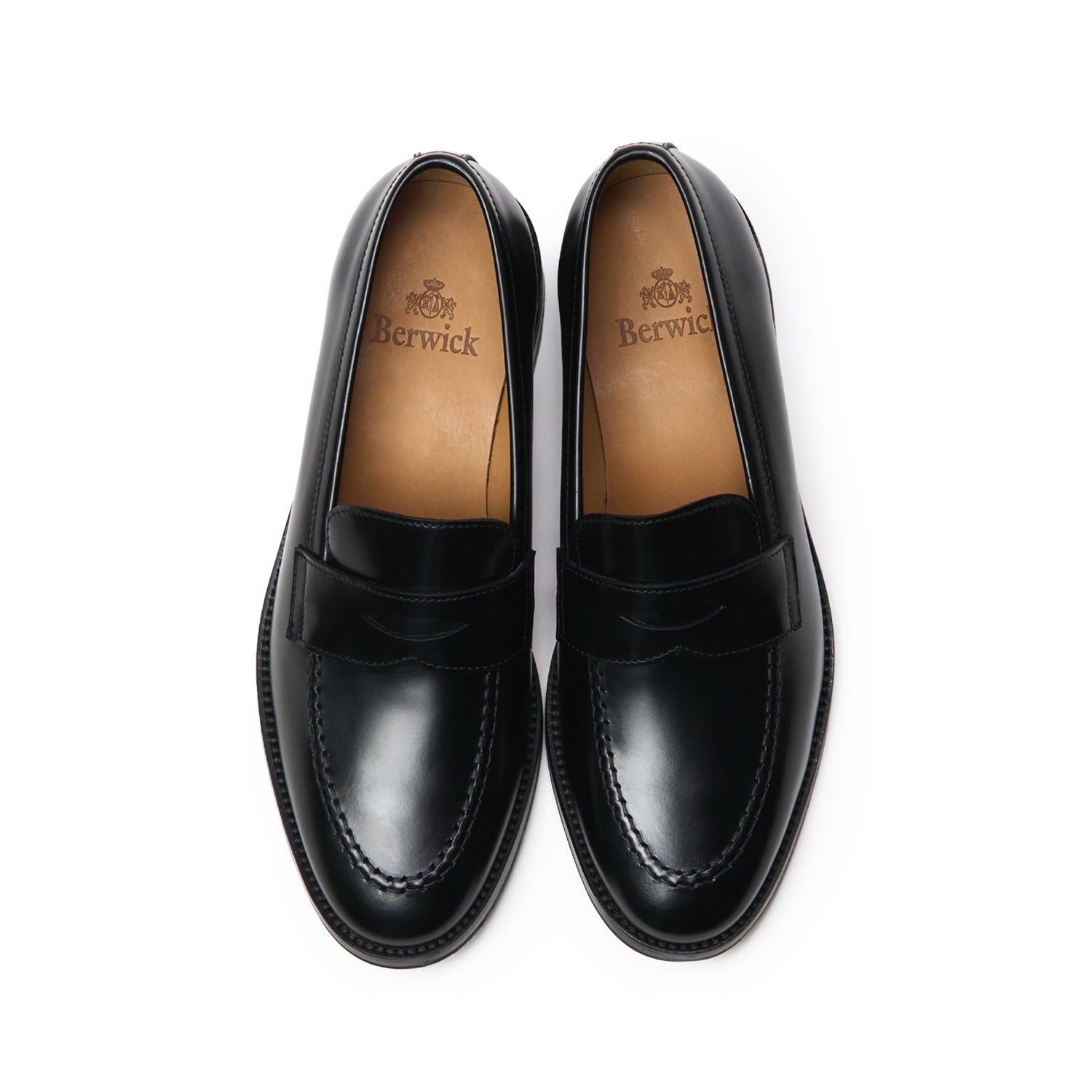 Berwick1707 | コインローファー コーティングレザー | 121ROSGBK