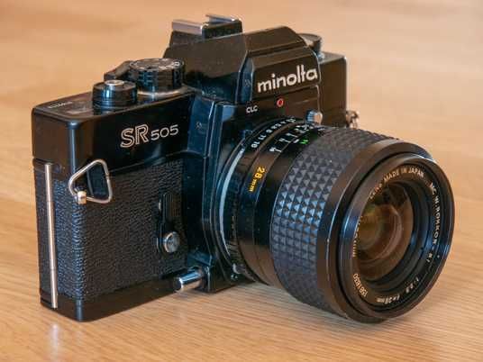 Minolta SR 505 film camera with TTL metering and semi-automatic