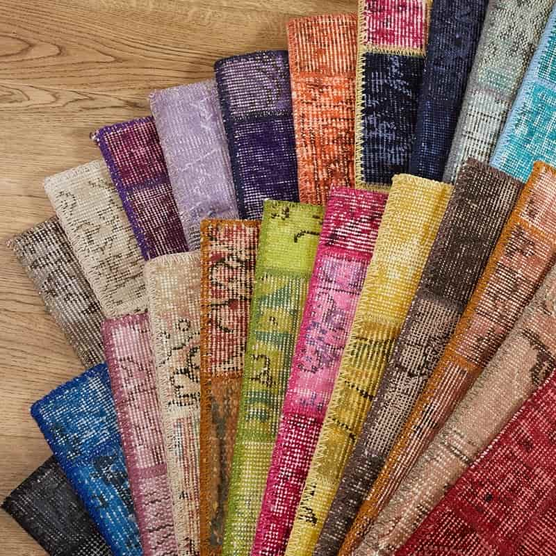 世界にたった1つ。斬新でモダンな『ビンテージパッチワークラグ #10